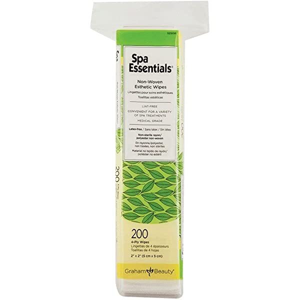 33-552508 SPA ESSENTIAL ESTHETIC 4PLY WIPES 2"X2" 200/PK